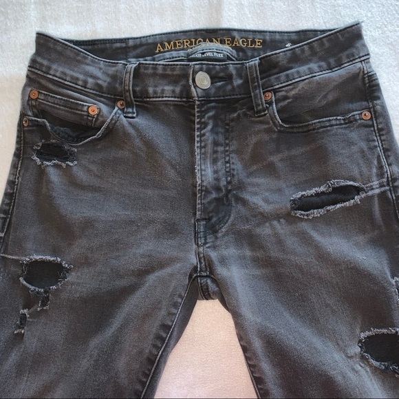 American Eagle Next Level Flex Distressed Jeans Black Size 29x30. - Picture 4 of 10